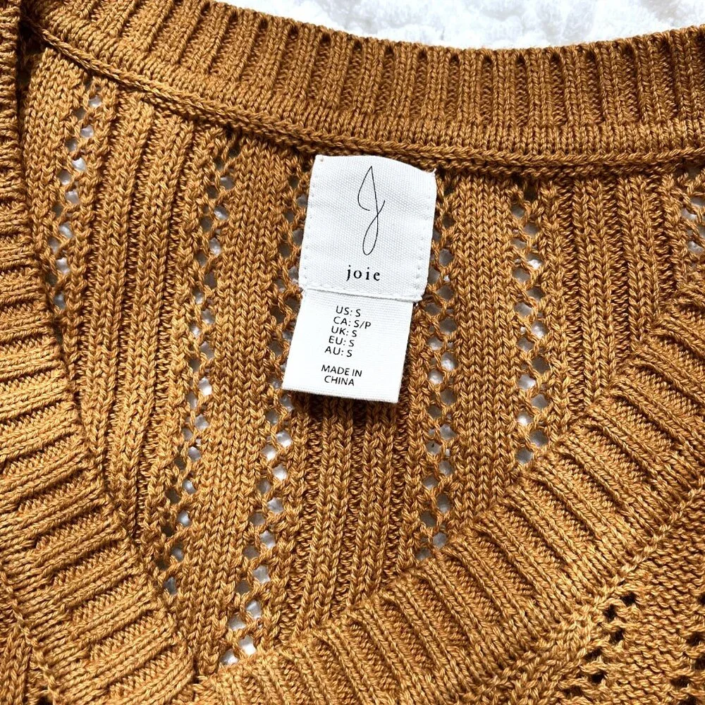 Joie Open Weave Sweater (Yellow) S